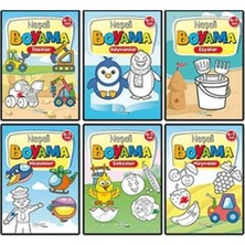 Pinokyo Yayınları Neşeli Boyama 6 Kitap Set 4-5 Yaş