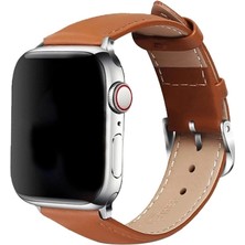 Eco Port Apple Watch 42MM NL26 Deri Kordon (Saat Değildir) - Taba