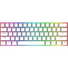 Pearl Shop K630W-RGB Dragonborn Blue Switch%60 Tr Q Beyaz Mekanik Kablolu Gaming (Oyuncu) Klavye