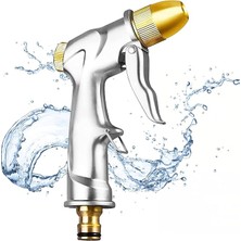 Pearl Shop Pirinç Başlıklı, %100 Ağır Hizmet Tipi Metal Su Tabancası, Bahçe Hortumu Püskürtme Tabancası, Sulama Tesisleri, Duş Evcil Hayvanı, Araba Yıkama Için Yüksek Basınçlı Püskürtme Nozulu