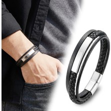 Moncuk Design Isim Yazılabilir Deri Çelik Plaka Bileklik – Beyaz 33514B28D7