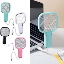 Pearl Shop Adet USB Sinek Öldürücü Mini Raket Uv Mor Işıklı Elektrikli Sivrisinek Öldürücü, Powerbank, Adaptör, Laptop Vb. Güç Alabileceği Her USB Girişte Çalışır