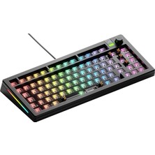 Pearl Shop Gmmk 3 Klavye Iskeleti Düğmeli Özel Oyuncu Klavye Iskeleti,%75 Mekanik Klavye, Modüler Conta Sistemi, Değiştirilebilir 5 Ayaklı Mx, Ses Bastırıcı Köpük, Alüminyum Anahtar Plakası, Ansı (S)