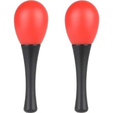 Pearl Shop ORF-MRC-06RD Örf Aletleri Kırmızı Marakas Plastik Maracas 2 Adet (Çift)