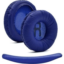 Pearl Shop Kulaklık Pedi 450/460/500/510 Bt Tune 600T250/300 Uyumlu Jbl Kulaklık Süngeri +Yastığı Takımı Koyu Mavi