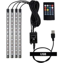Pearl Shop Girişli 9 Ledli Araç Içi Sese Duyarlı Ayak Altı Rgb LED Aydınlatma