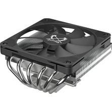 Pearl Shop Big Shuriken 4 Low Profile Cpu Cooler, 120MM Slim Fan, Intel & Amd Uyumlu, Sessiz Işlemci Soğutucu - Siyah