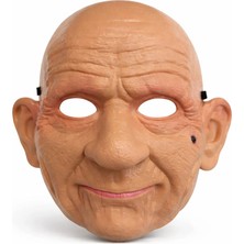 Najmaddin Mey Ithalat® Gerçekçi Yaşlı Adam Maskesi – Lateks Görünümlü Plastik Korku Maskesi