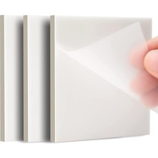 Pearl Shop Yaprak Şeffaf Yapışkan Notlar, Su Geçirmez, Kendinden Yapışkanlı Notlar, Okul/ofis/ev Için Yeniden Yazılabilir Not Kağıtları, Öğrenciler ve Çalışanlar Için Harika Ofis Malzemesi (75 x 75 Mm)