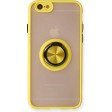 Eco Port Apple Iphone 6 Kılıf Montreal Yüzüklü Silikon Kapak - Sarı