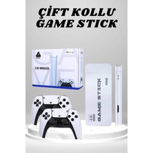 TeknoKapsül 4K Hd Görüntü Kaliteli Game Stick 20000 Oyunlu Çift Kollu Beyaz Game Stick