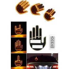 Luord - Store Uzaktan Kumandalı El Orta Parmak LED Araç Camına Özel - Lisinya