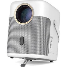 Pearl Shop Android Tv 4K Destekli Projeksiyon Cihazı +Auto Focus+Auto Keystone 6g Wi-Fi+5.2 Bluetooth 240 Inç Yansıtma+Hifi Dolby Ses Sistemi Beyaz