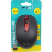 Pearl Shop Weibo 1600/2400/3200 Dpi Kablosuz Mouse 2.4 Ghz RF-4005 Siyah/kırmızı