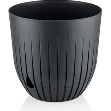Pearl Shop Çizgi Saksı Antrasit