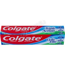 Colgate Üçlü Etki Diş Macunu 50 ml Tatlandırıcısız Beyazlatma Özellikli Ağız Bakımı