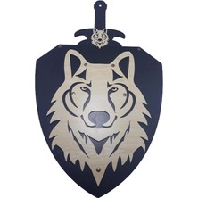 Pearl Shop Başlı Kılıc Kalkan Seti, Ahşap Oyuncak ETİCSET030