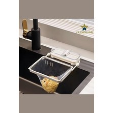 Pearl Shop Pratik Lavabo Süzgeci Vakumlu Beyaz Lavabo Süzgeci 50 Adet File Hediyeli