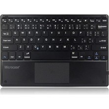 Pearl Shop Tablet ve Telefonlar Için Şarjlı Touchpadli Türkçe Bluetooth Klavye - AL2724 Siyah