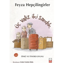 Kırmızı Kedi Çocuk Üç Valiz Iki Sandık
