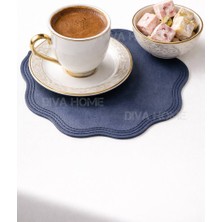 Diva Home ☕ Kokteyl Kahve Sunum Peçetesi – Suni Deri 14X14 cm
