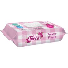 4 Adet Baby Turco Islak Havlu Çiçek Demeti 90'lı