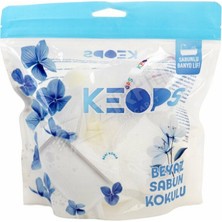 4 Adet Keops Beyaz Sabun Kokulu Sabunlu Banyo Lifi