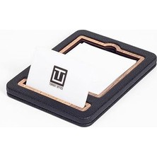 Pearl Shop Notluk Siyah Ahşap Detaylı Notluk ve Kartvizitlik