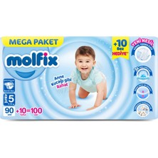 5 Adet Molfix Mega Paket Junior 100'LÜ