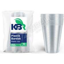 4 Adet Kbr Plastik Bardak 250 cc 10'lu