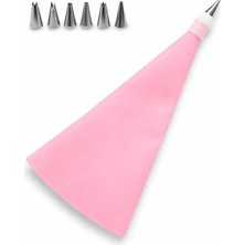 Pearl Shop Çok Parçalı Krema Sıkma Torbası Seti, Paslanmaz Çelik Uçlu, Pasta ve Kek Süsleme Kit (8 Parça Çok Renkli)