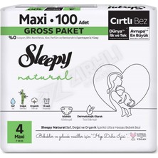 4 Adet Sleepy Natural Ultra Bebek Bezi Maxi 100'LÜ
