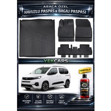 Yek Cars Opel Combo 2024 Model 3D Kokusuz Havuzlu Paspas Takımı  ve 3D Demirli Bagaj Havuzu