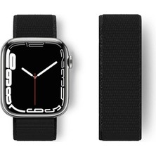 Eco Port Apple Watch 38MM Hasırlı Cırtcırtlı Kordon (Saat Değildir) - Siyah