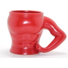 Özssay Vücut Porselen Kupa Bardak Kırmızı Renk