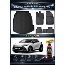 Yek Cars Toyota C-Hr 2024 Model 3D Kokusuz Havuzlu Paspas Takımı  ve 3D Ses Sistemli Bagaj Havuzu