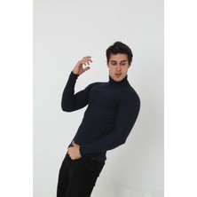 Asmedo Erkek Fitilli Kaşkorse Kumaş Boğazlı Full Likralı Slimfit Body - Siyah