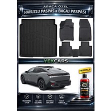 Yek Cars Peugeot 408 (Hybrid Değil) 2024 Model 3D Kokusuz Havuzlu Paspas Takımı  ve 3D Bagaj Havuzu