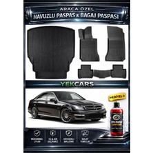 Yek Cars Mercedes W204 2010 Model 3D Kokusuz Havuzlu Paspas Takımı  ve 3D Bagaj Havuzu