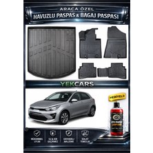 Yek Cars Kia Rio Hatchback 2020 Model 3D Kokusuz Havuzlu Paspas Takımı  ve 3D Bagaj Havuzu