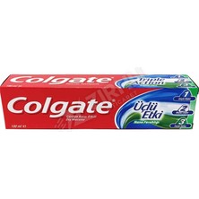 Colgate Üçlü Etki Diş Macunu 100 ml Türkiye Menşeli Beyazlatma Özellikli Tatlandırıcısız Aroma