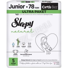 2 Adet Sleepy Natural Ultra Bebek Bezi Junior 78'li