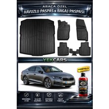 Yek Cars Skoda Octavia (E-Tech) 2025 Model 3D Kokusuz Havuzlu Paspas Takımı  ve 3D Bagaj Havuzu