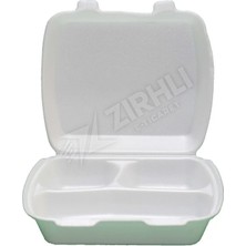 5 Adet Deva 3 Bölmeli Kapaklı Köpük Tabak