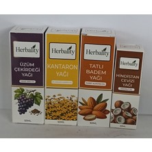 Herbality Egz-Set (Üzüm Çekirdeğiyağı-Hindistancevizi Yağı-Kantaron Yağı-Tatlıbadem Yağı)