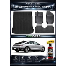 Yek Cars Hyundai Ioniq 6 2024 Model 3D Kokusuz Havuzlu Paspas Takımı  ve 3D Bagaj Havuzu