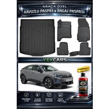 Yek Cars Citroen C4 Hybrid 2025 Model 3D Kokusuz Havuzlu Paspas Takımı  ve 3D Alt Bagaj Havuzu