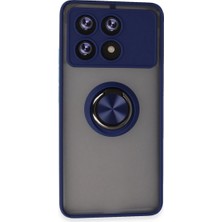 Eco Port Xiaomi Poco X6 Pro Kılıf Montreal Yüzüklü Silikon Kapak - Lacivert
