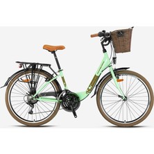 Kron Tetra 3.0 - 26  City Bike - 15' - 21 Vites - V.b. - Mint Yeşili-Kahverengi/bej