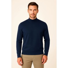 Asmedo Yarım Boğaz Triko Kazak Yumuşak Dokulu Pamuklu Ince Dokuma, Uzun Kollu Rahat Regular Kalıp - Lac